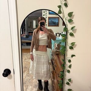 Bohemian White Lace Skirt